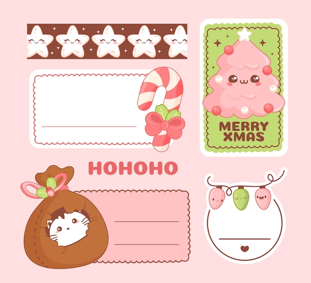 Conjunto de adesivos de Natal