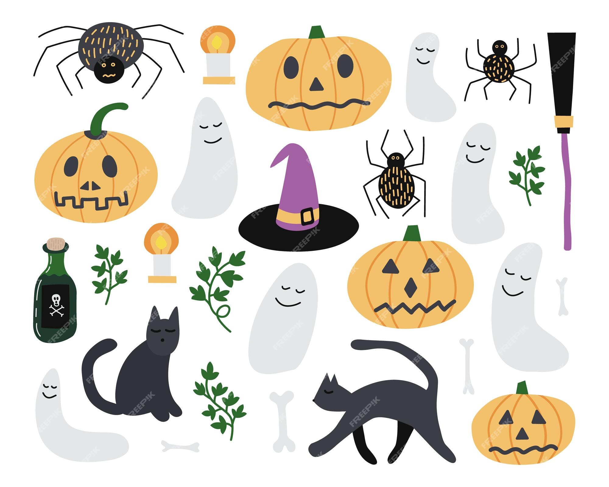 Desenhos Animados Fofos Halloween Relacionados Bruxa Chapéu Doces Vassoura  Abóbora Luz Elemento Comercial PNG , Dia Das Bruxas, Teia De Aranha, Chapéu  PNG Imagem para download gratuito