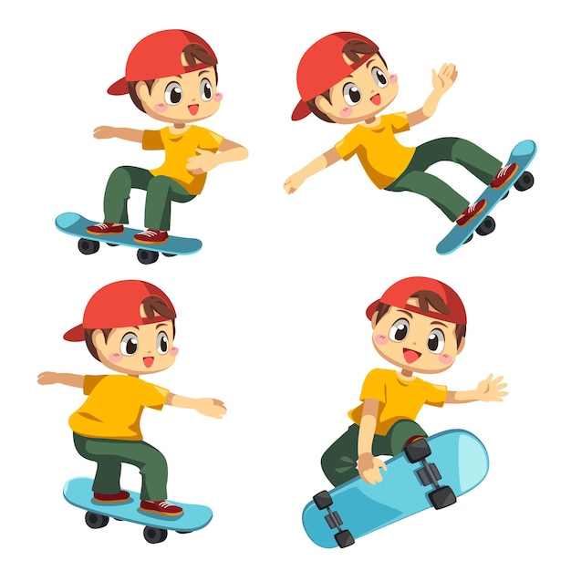 Conjunto de adolescente se divertindo em um desenho