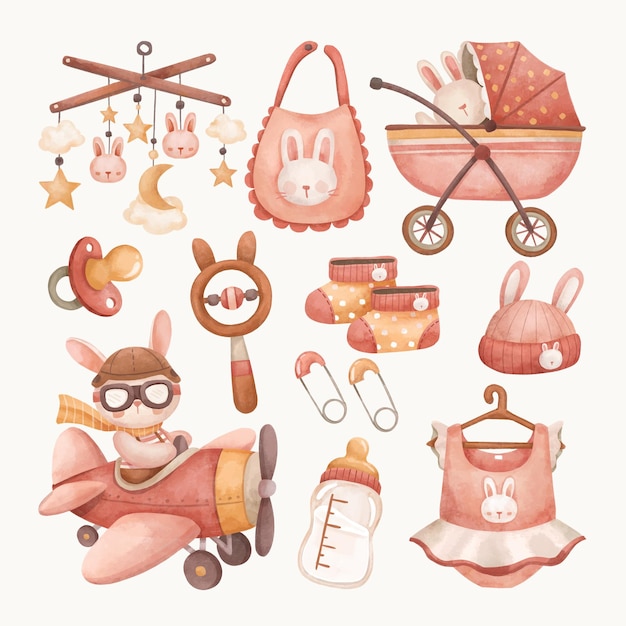 Conjunto de artigos para bebés