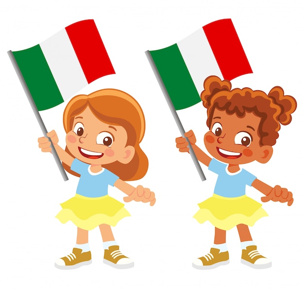 Conjunto de bandeira da itália