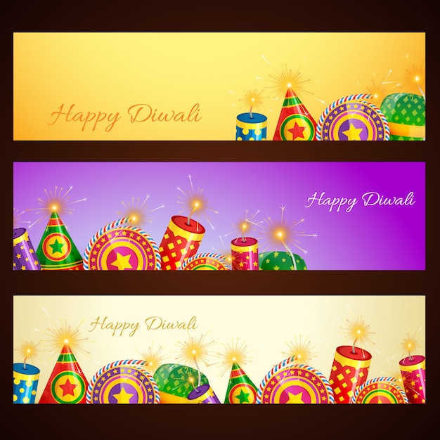 Conjunto de banner de diwali