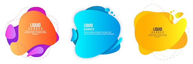 Conjunto de Banner de Liquify Color Fluid