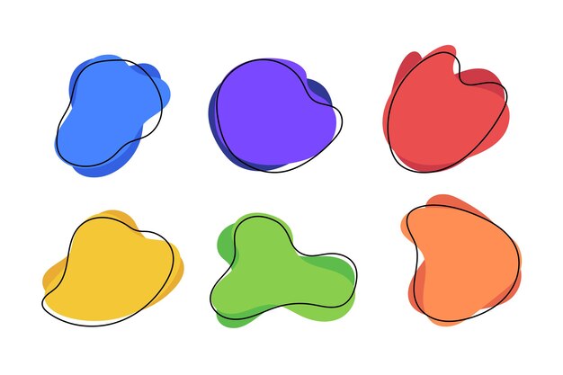 Conjunto de banners de blobs