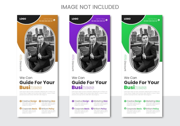 Conjunto de banners de conferência de negócios corporativos de vetor ou modelo de banner pullup