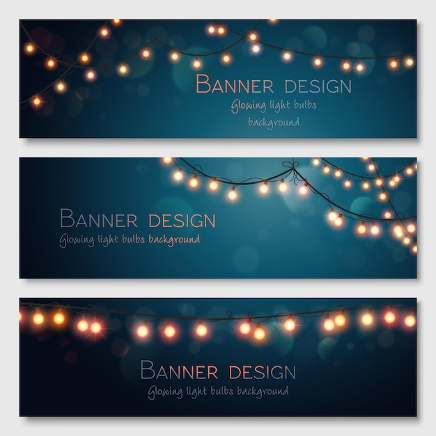 Conjunto de banners vetoriais