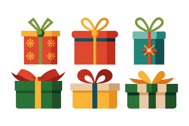 conjunto de caixas de presentes de Natal