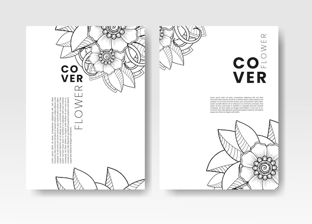 Conjunto de capa com flor mehndi