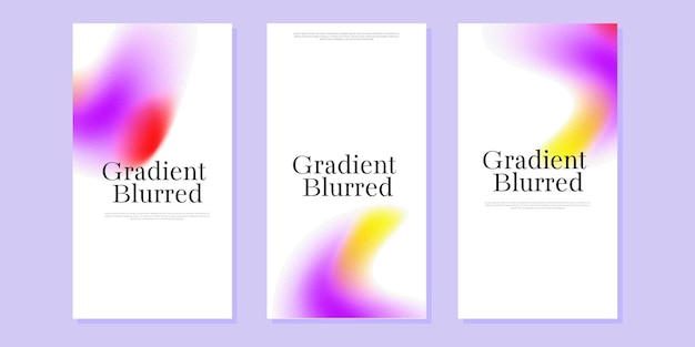 Conjunto de capas de gradiente granulado moderno design de banners coloridos abstratos