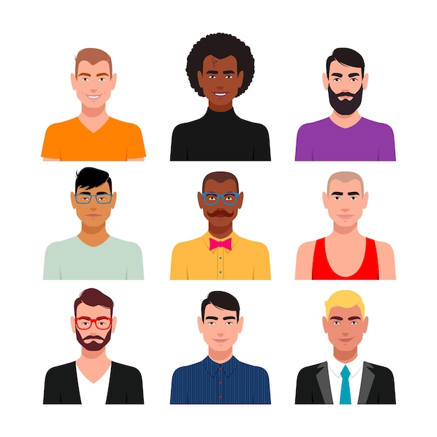 Conjunto de caracteres para web. Ilustração vetorial
