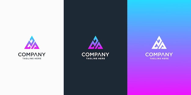 Conjunto de carta criativa da modelo de design de logotipo premium