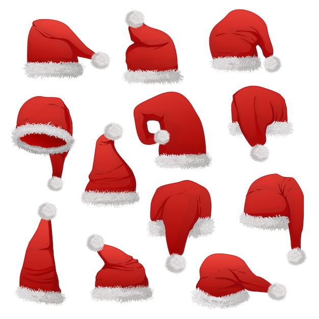 Conjunto de chapéu de Papai Noel