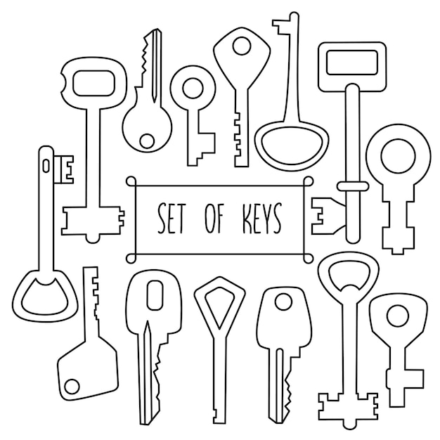 Vetor conjunto de chaves