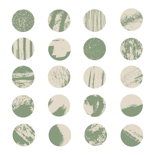 Vetor conjunto de círculos de rabiscos desenhados à mão, textura redonda. ícones para histórias de mídia social. fundo abstrato