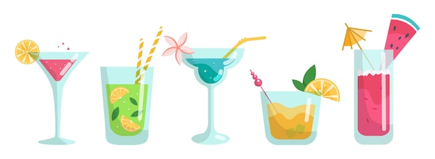 Conjunto de cocktails