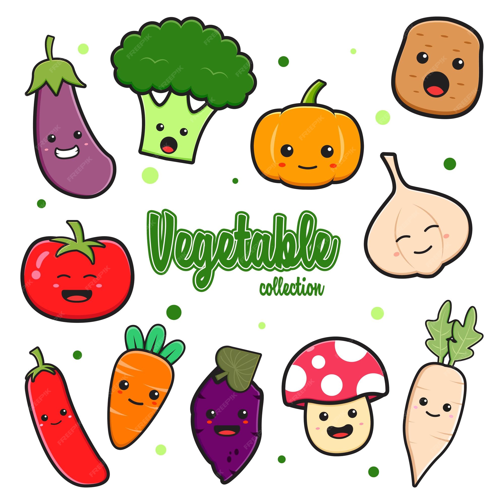 Conjunto de vegetais, desenho ilustração design