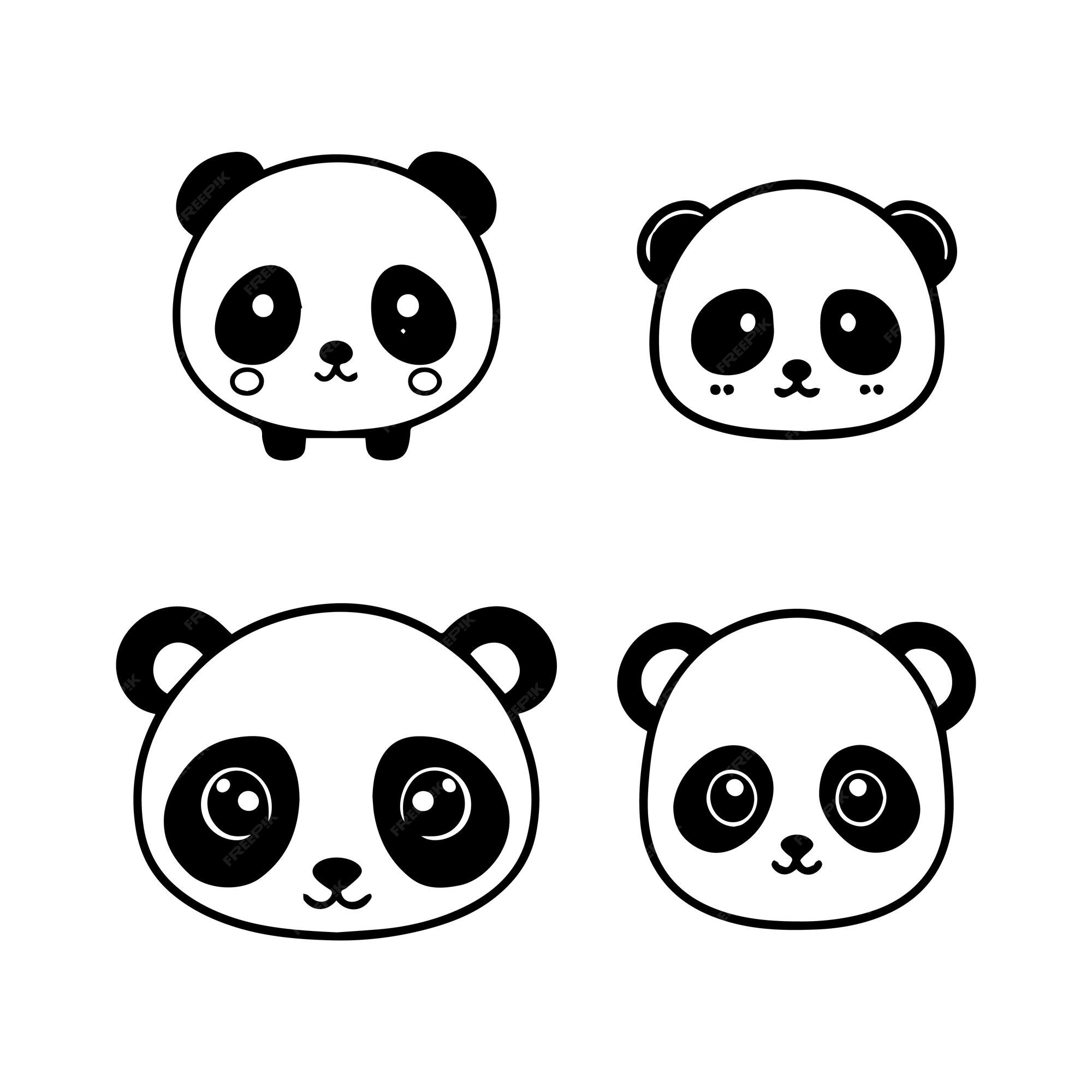 Design PNG E SVG De Cabeça De Panda Desenhada à Mão Fofa Para Camisetas