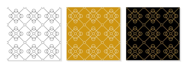 Conjunto de coleção de padrões elegantes de design plano