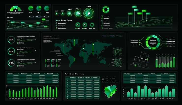 Vetor conjunto de componentes de interface de alta tecnologia
