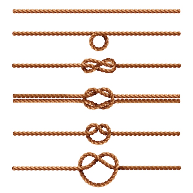 Conjunto de corda isolado no branco