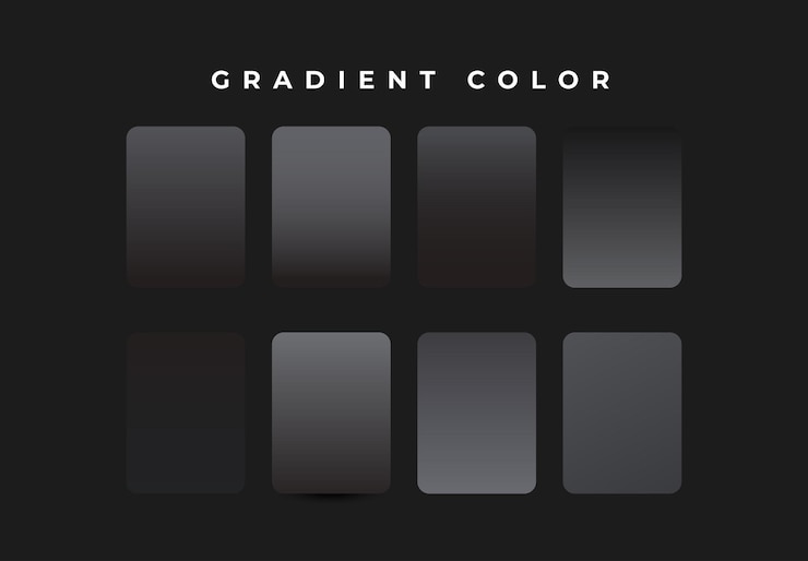Vetor conjunto de cores de gradiente escuro