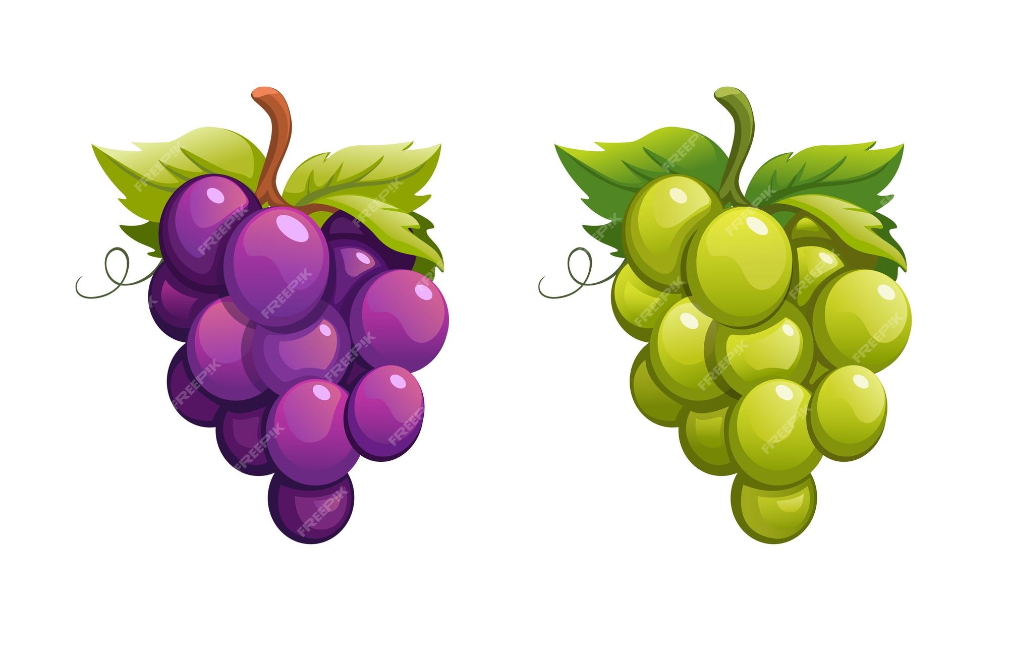 Um Monte De Uvas. Ilustração Deliciosa De Comida De Fruta. Modelo