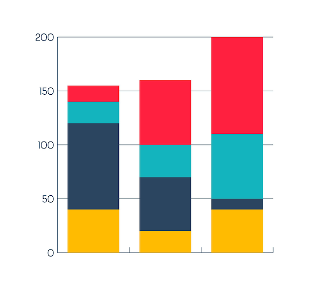 Conjunto de cronograma de processo de vetor plano de barra de progresso de diagrama de elementos infográfico