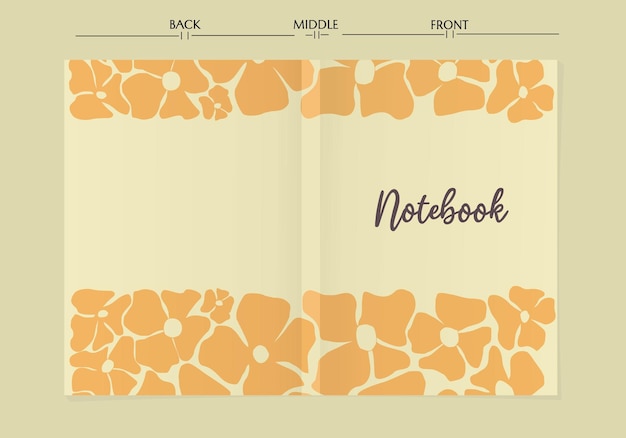 Conjunto de desenhos de notebook com padrão floral abstrato. para capa, planejadores, brochuras, livros, catálogos