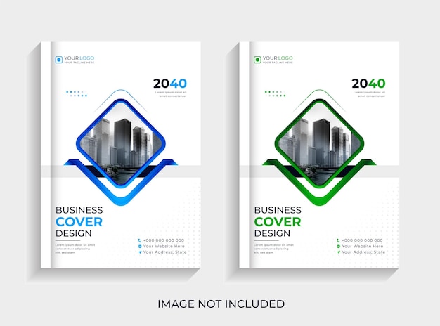 Conjunto de design de capa de livro corporativo mínimo criativo vetor premium