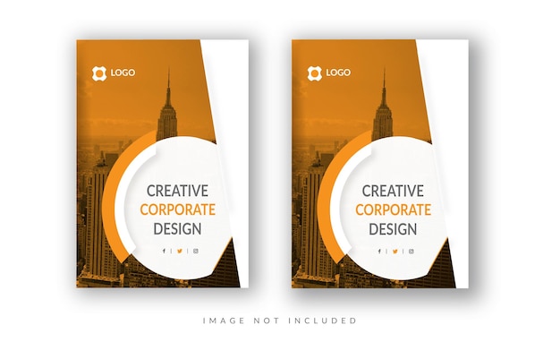 Conjunto de design de capa de livro corporativo profissional criativo