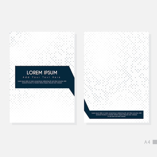 Conjunto de design de capa moderno padrão de linha abstrata azul-branca coleção vetorial de listras onduladas criativas