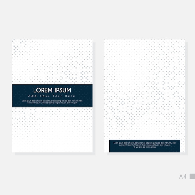 Conjunto de design de capa moderno padrão de linha abstrata azul-branca coleção vetorial de listras onduladas criativas