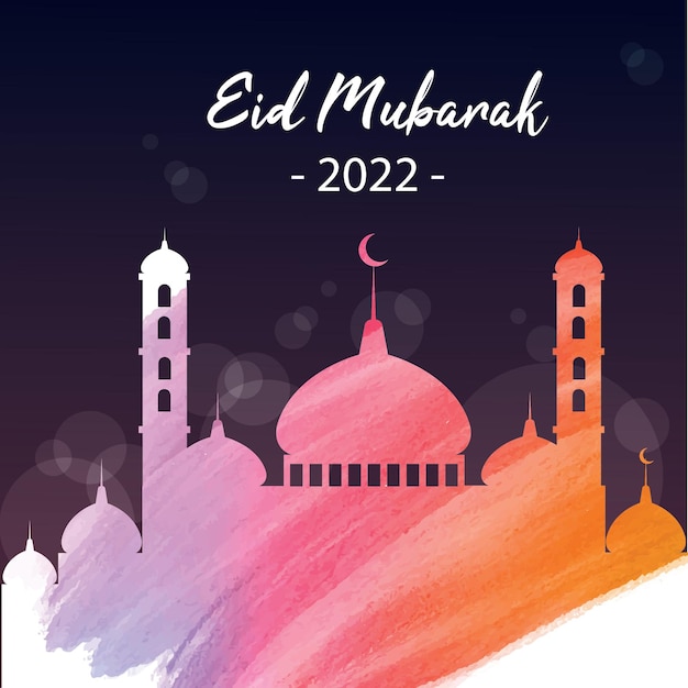 Vetor conjunto de design de cartão vetorial para eid al adha e iftar com texto árabe festa ou festival abençoado