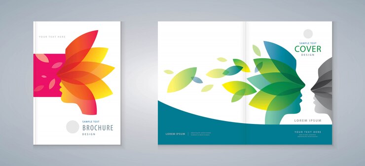 Vetor conjunto de design de livro de capa