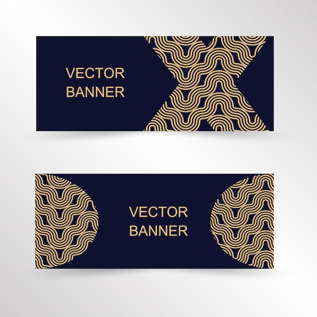 Conjunto de design de modelo de banner de site de banner geométrico