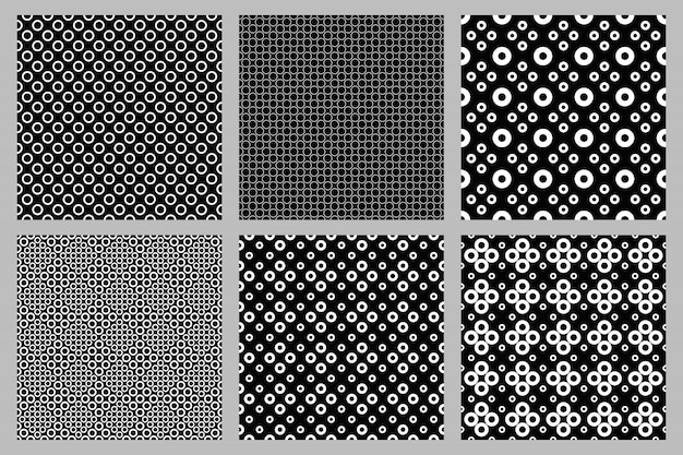 Conjunto de design de padrão geométrico abstrato sem costura círculo