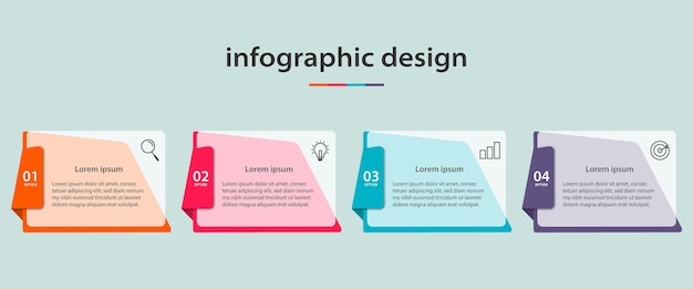 Conjunto de design infográfico isolado em azul