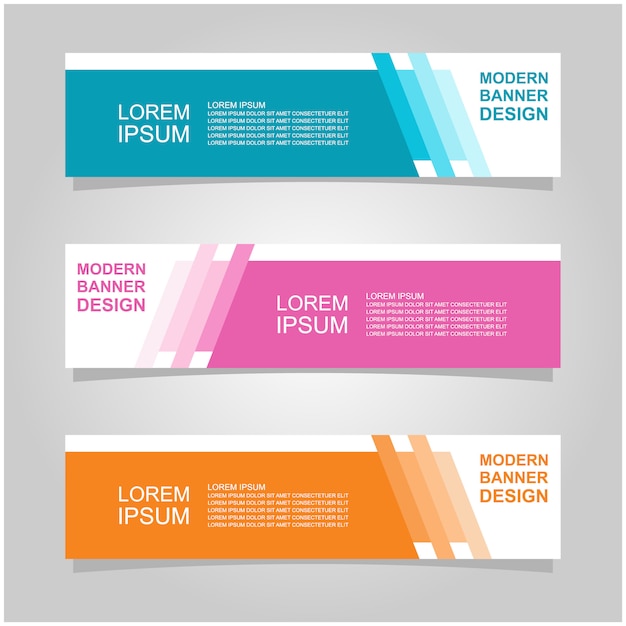 Conjunto de design moderno de banner