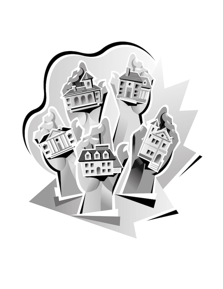 Vetor conjunto de diferentes tipos de casas ilustração vetorial em estilo simples