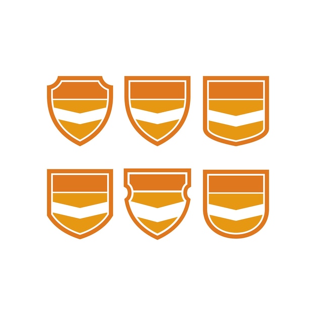 Conjunto de distintivos de modelo de design de logotipo de clube de futebol
