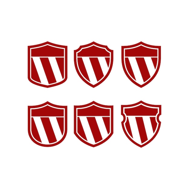 Conjunto de distintivos de modelo de design de logotipo de clube de futebol