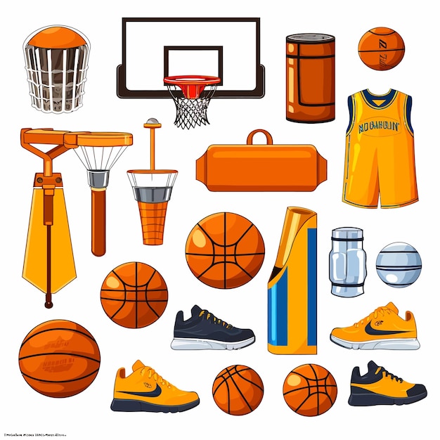 Conjunto de elementos de basquetebol