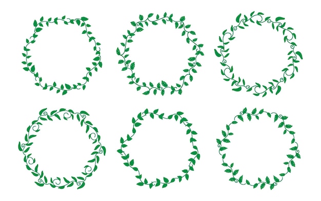 Conjunto de elementos de bordas desenhadas à mão coleção floral swirl ornament vector