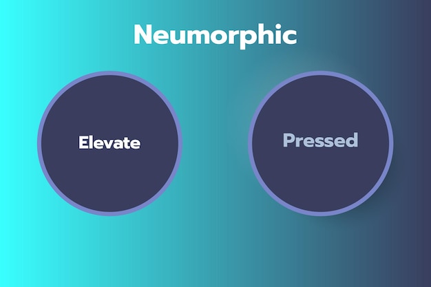 Conjunto de elementos de design de interface do usuário de neumorfismo. Interface simples e moderna para aplicativos.