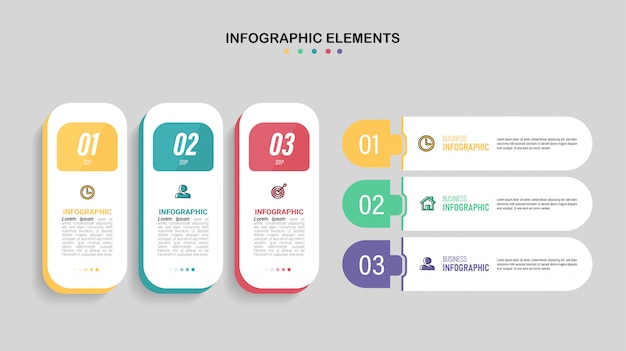 Conjunto de elementos de infográfico.