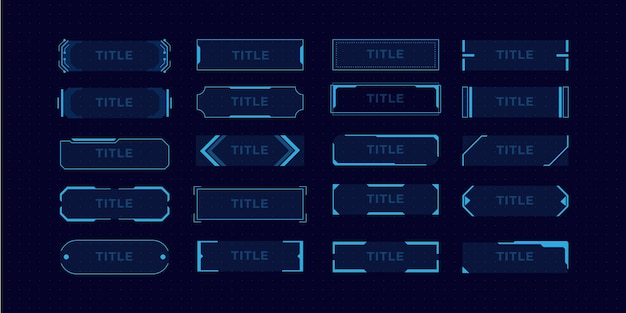 Conjunto de elementos de interface de usuário de sci fi moderno e futurista abstrato hud