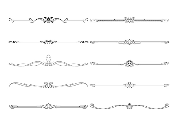 Conjunto de elementos decorativos