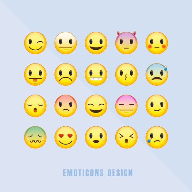 Conjunto de emoticons clássicos