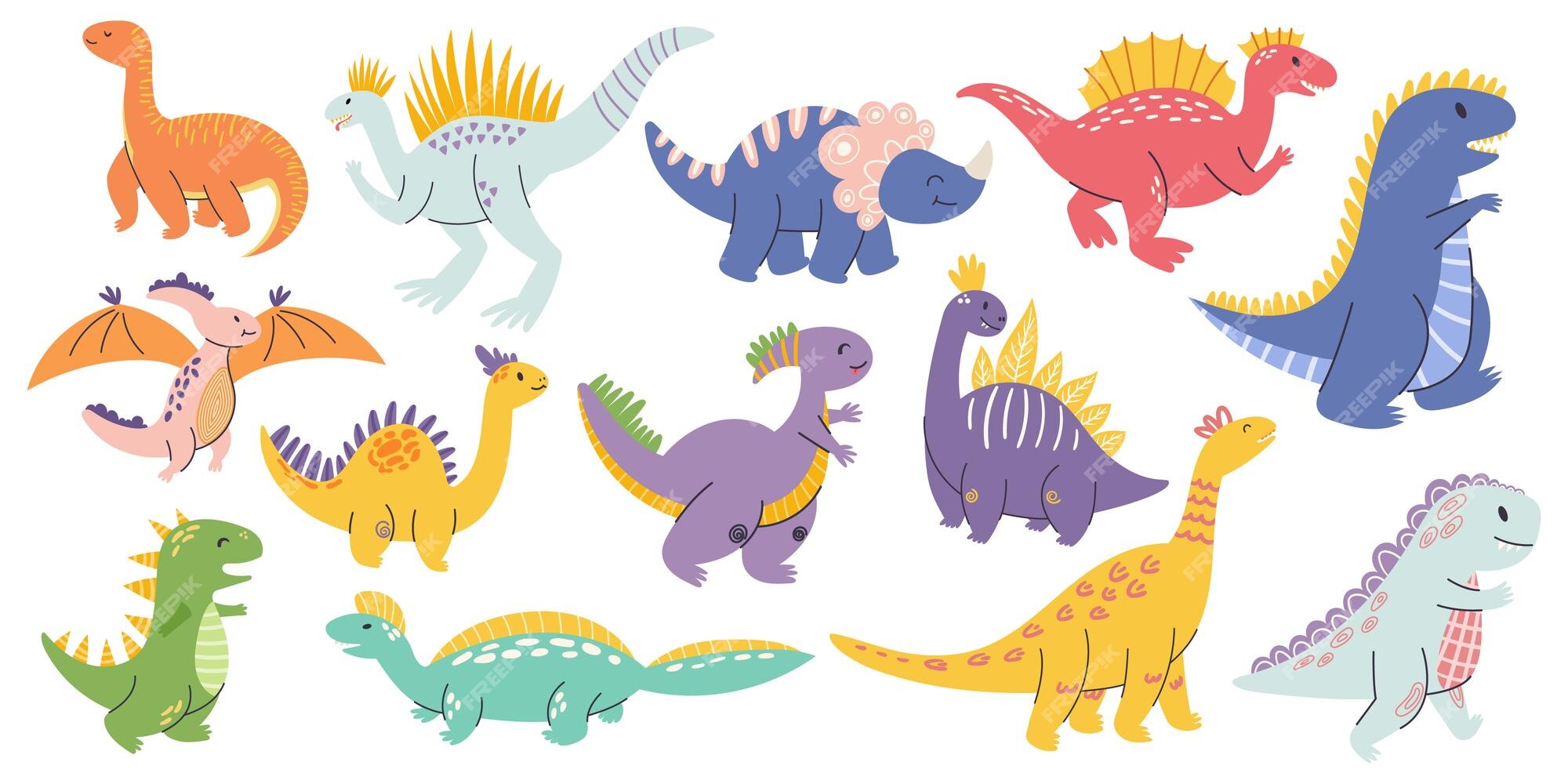 Melhor amiga. ilustração vetorial com dinossauros. estilo dos