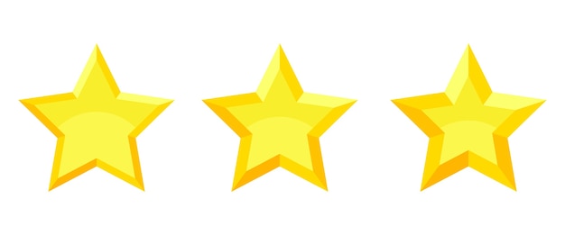 conjunto de estrelas de avaliação voto isolado no branco